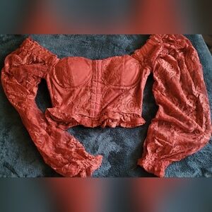 Rust Lace Smock Corset